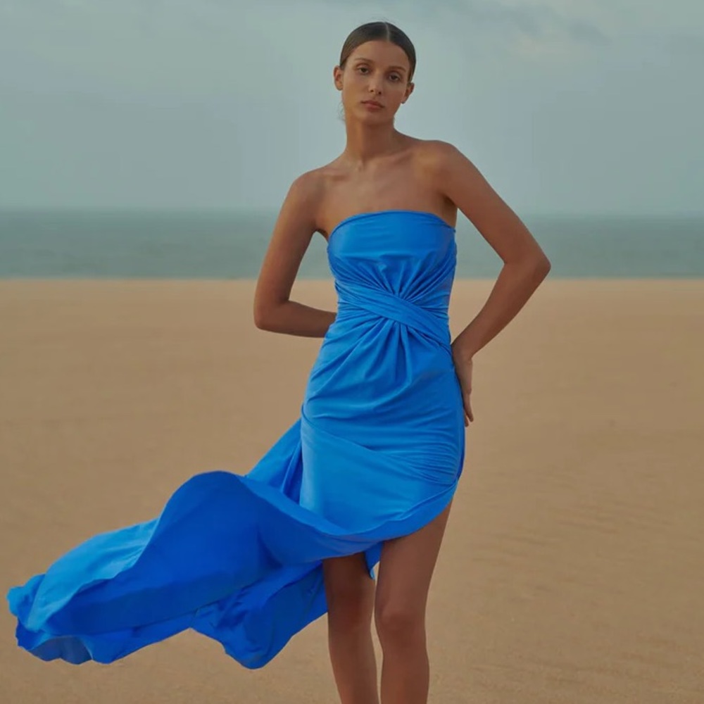 Baobab Collection Strapless Ocean Blue Dress